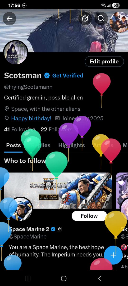 FryingScotsmann's tweet image. Balloon day