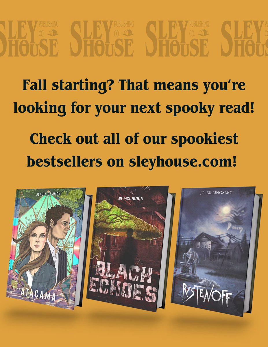 SleyHouse's tweet image. SleyHouse.com has your next spooky season read. 🕷️Titles available on our website or Amazon! #spookyread #horror #spookyseason #sleyhouse #fallreads