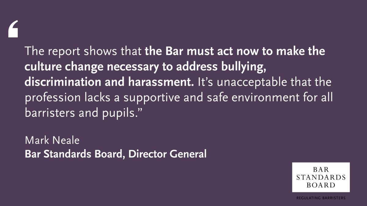 We welcome the Independent Review of Bullying, Harassment and Sexual Harassment at the Bar and are committed to taking action to change the culture at the Bar. Read our full response bit.ly/4p3tMnc