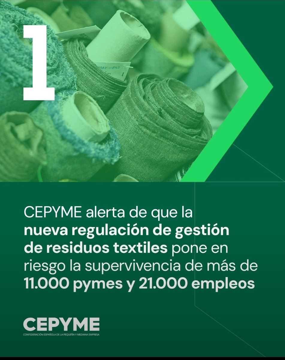 AvagestV's tweet photo. Informe sobre el impacto del RD sobre la gestión de residuos textilex @cepyme_ 🫴https://t.co/6NaYaWfGS1 https://t.co/tzGE44ixor