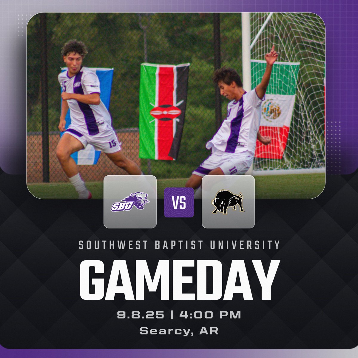 The Bearcats are heading South again, this time to take on the Bison from Harding University.

Kickoff is 4:00 PM

Go Bearcats!

<a href="/sbubearcats/">SBU Bearcat Athletics</a>