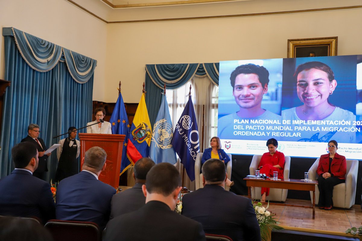 CataDevandas's tweet image. At today’s launch of National Implementation Plan 2025–2029, I appreciated #Ecuador’s leadership as a GCM Champion.
A true whole-of-government and society effort shaped by local voices and global partnerships.
This plan sets a regional benchmark for safe and orderly migration.