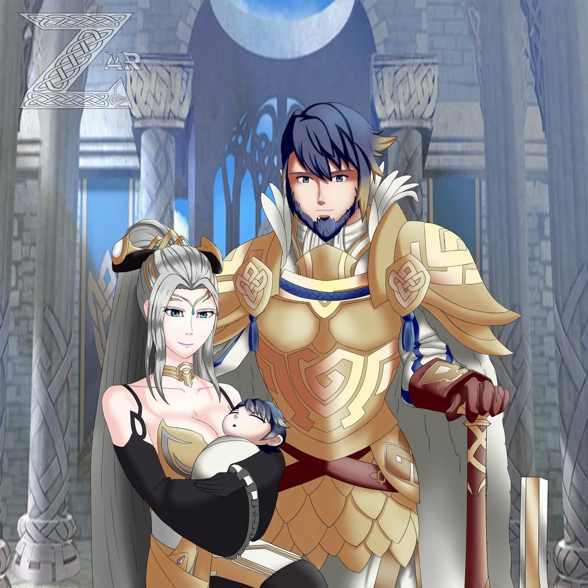 Askr Royal Family Portrait

Pd: Baby Morben fell asleep during the process.

#FireEmblemHeroes #FEHeroes #FireEmblem
