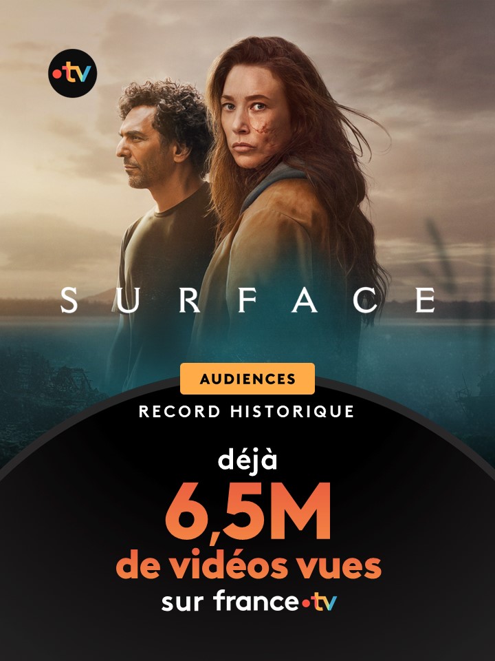 📈#audiences | <a href="/FranceTV/">France tv</a> 

Le succès se poursuit pour la série événement SURFACE sur france.tv !
Réal. : <a href="/Slim_Berhoun/">Slim Berhoun</a>
Avec #LauraSmet #TomerSisley #TheoCostaMarini

📅RDV ce soir sur France 2 à 21.10 (Ep.3 et 4)
▶️Dispo en intégralité sur france.tv