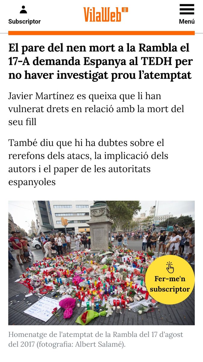 En un país normal, amb uns polítics normals i preocupats per la ciutadania, aquesta demanda l'hauria presentada el <a href="/govern/">Govern de Catalunya</a> amb els seus serveis jurídics en llocs de deixar desemparat en <a href="/JavierM21161125/">Javier Martinez</a>