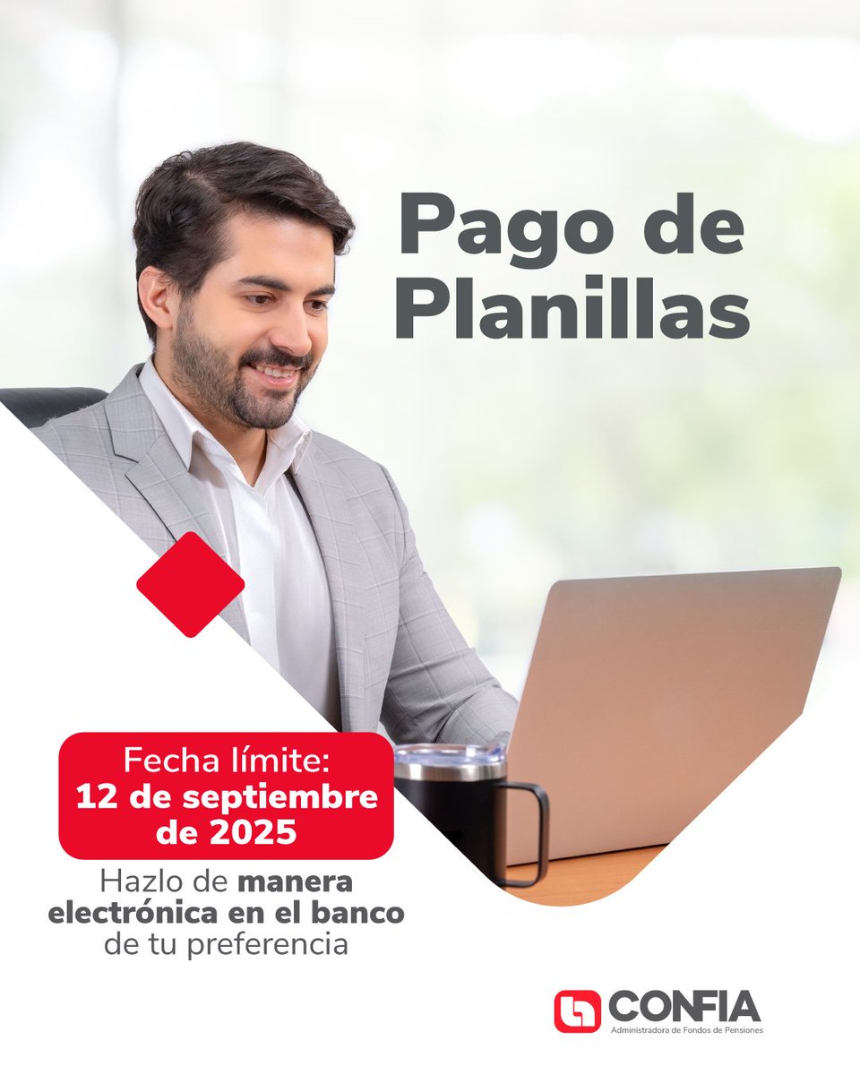 Empleador, recuerda que tienes hasta el 12 de septiembre para realizar el pago de tu planilla.

Consulta más información en  ssf.gob.sv/planilla-unica/ o llámanos al 2267-7777 (opción 3).