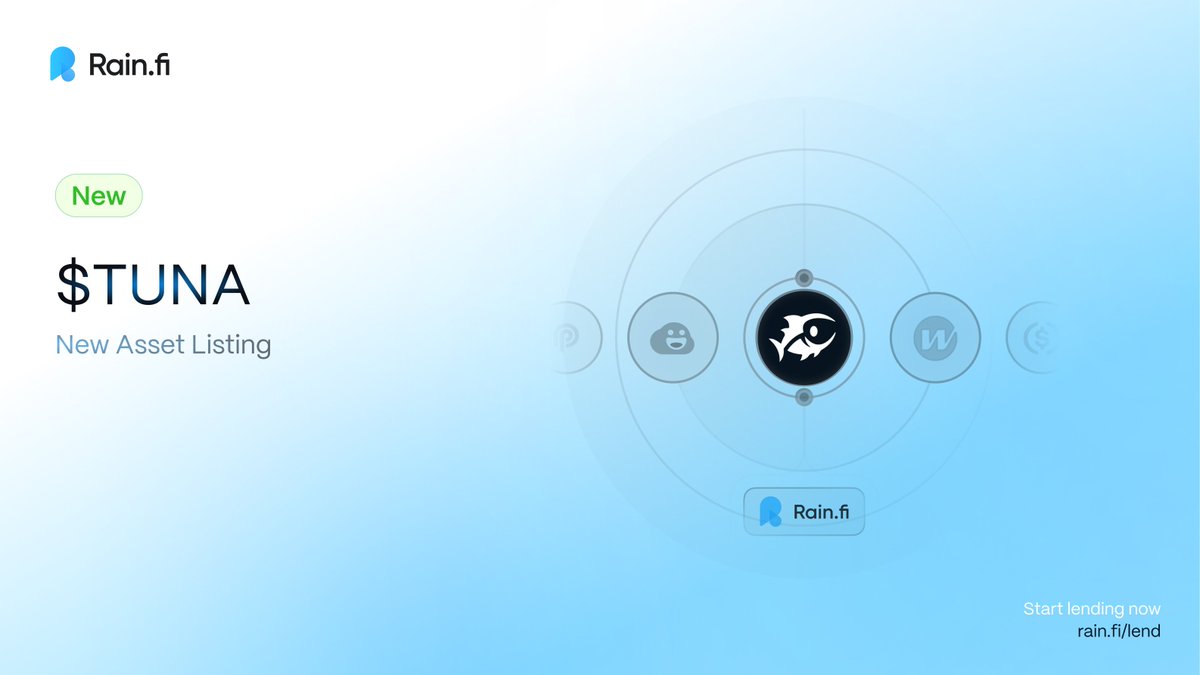 Optimizing liquidity is a shared goal

We’re excited to bring a new DeFi solution for $TUNA holders

You can now borrow, lend, and leverage trade $TUNA with fixed terms on Rain.