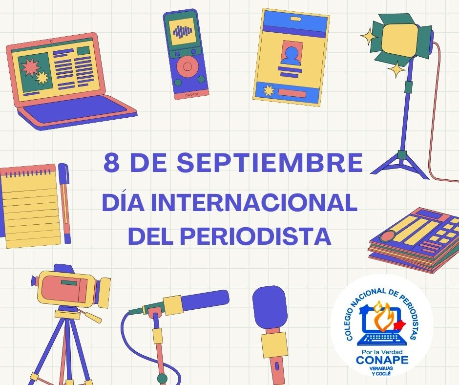Hoy 8 de septiembre se conmemora el Día Internacional del Periodista, en homenaje al periodista checo Julius Fŭcík.

Desde 1958 se encuentra este fecha agendada por la Organización Mundial de Periodistas, para honrar la profesión.

#Conape #Veraguas #Coclé #Panamá