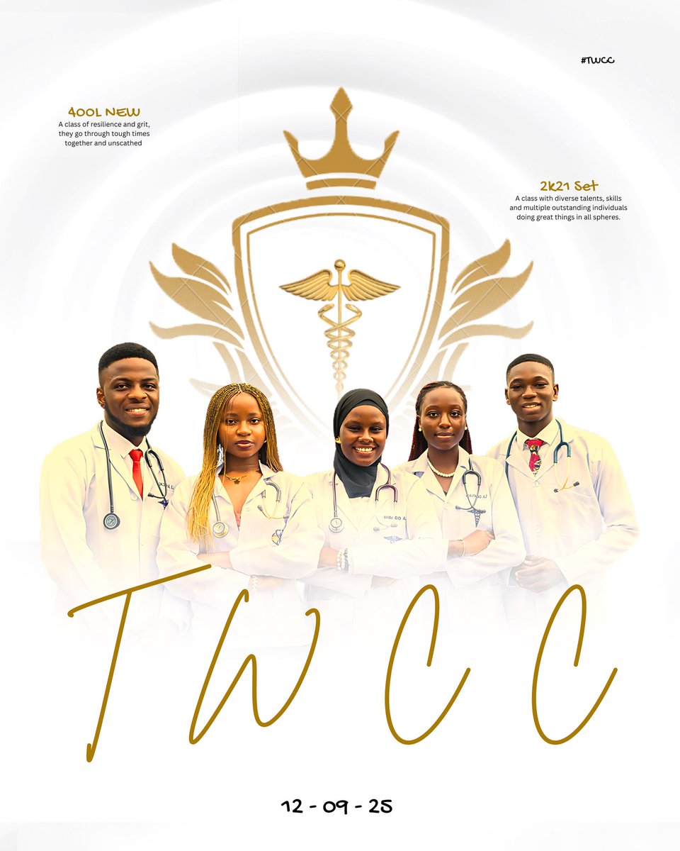 troizeanz21's tweet image. Mark Your Calendars: 12-09-25! #TWCC will be live at LASUCOM.🥼

Be part of our celebration at the Troizeanz White Coat Ceremony as we begin our journey as clinical students! ✨

#TWCC #medtwitter