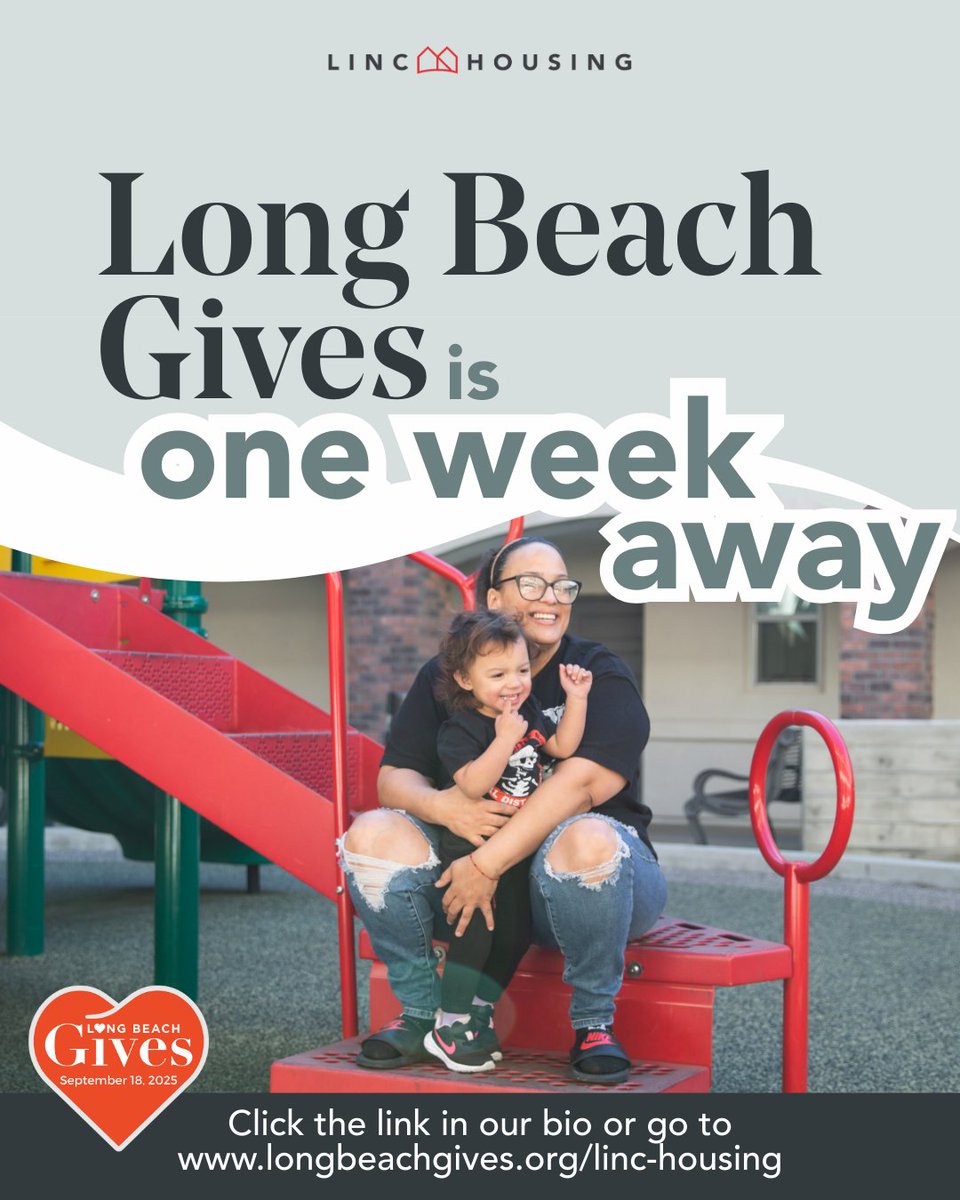 Early giving for #LongBeachGives starts TODAY! 

Help us move from 100 Communities and Counting toward Countless Futures Changed; make your gift now and/or create your own fundraising page for Linc Housing in minutes. 

📍 longbeachgives.org/linc-housing