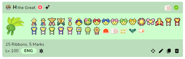 ShadowM58's tweet photo. Oh and also this Jumbo Shiny H I hunted for happened to come with a wild mark, so I decided to Ribbon Master it as well, meaning it now has 5 total marks, which I think is the most a single mon can have? Hope I was able to make @CalZoneOddish proud! https://t.co/xSIUB8mWYC