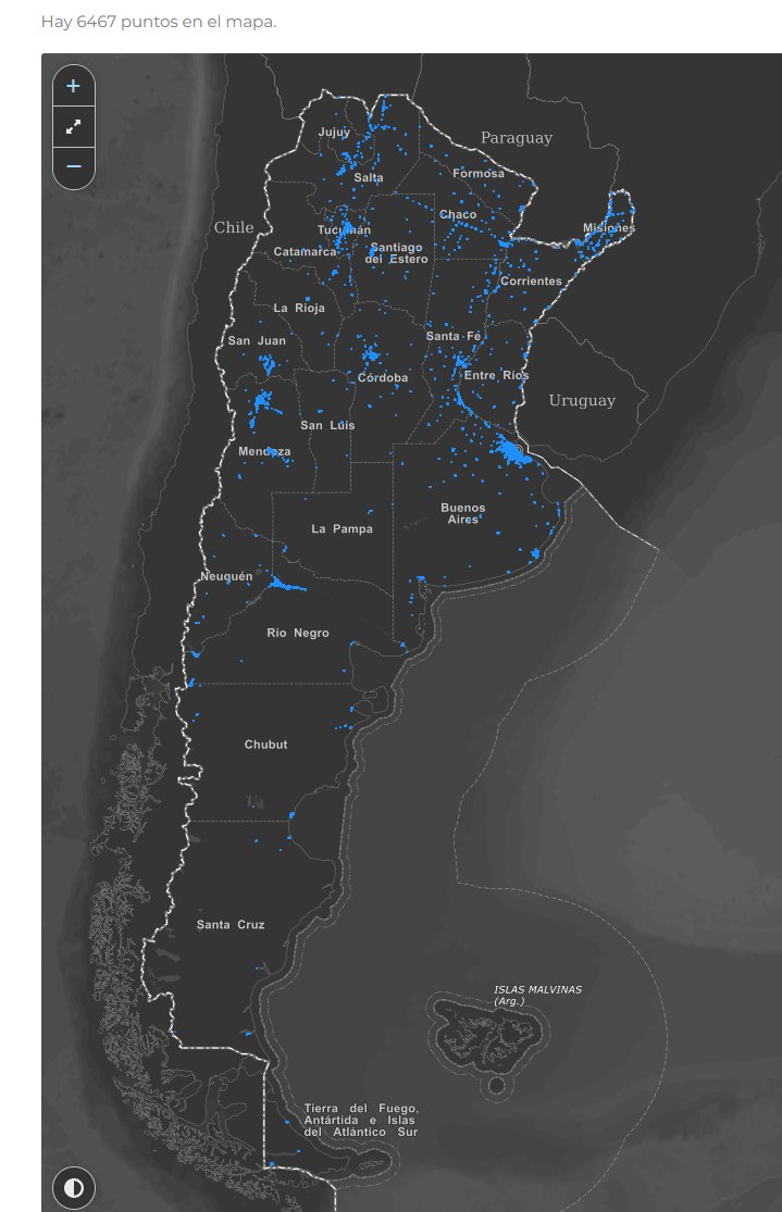 <a href="/kikebessone/">Enrique Bessone 🚜</a> No te quiero asustar ni frustrar. Es el mapa de barrios populares, por definicion son lugares donde viven 8 familias donde mas de la mitad no tiene titulo de propiedad. No necesariamente son villas, la inmensa mayoria son asentamientos