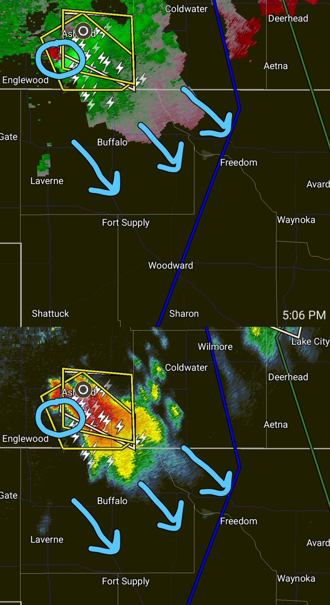 VERY LARGE HAIL AND BRIEF TORNADO THREAT INCREASING FOR FAR NW #OKLAHOMA!

An intense supercell has formed and is moving toward Harper County!

-Aaron (5:10p Monday)