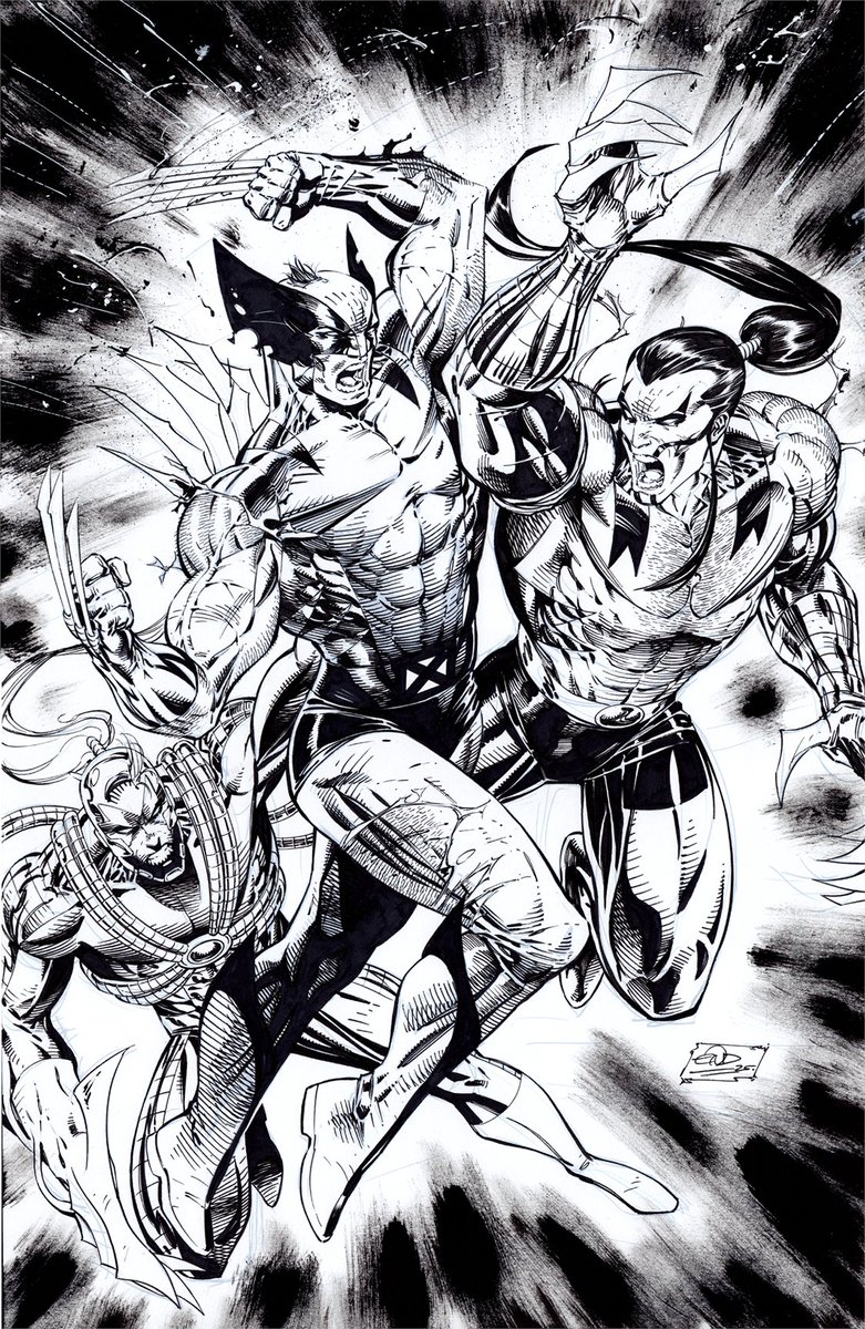 ericninaltowski's tweet image. Final Inks on my Wolverine v Ripclaw n Warblade pic! Just some fun fan art. Original posted on my website for sale!

ericninaltowskiart.square.site/product/wolver…

#originalart #wolverine #ripclaw #warblade #imagecomics #90srule #xmen #OA #Wildcats #cyberforce
