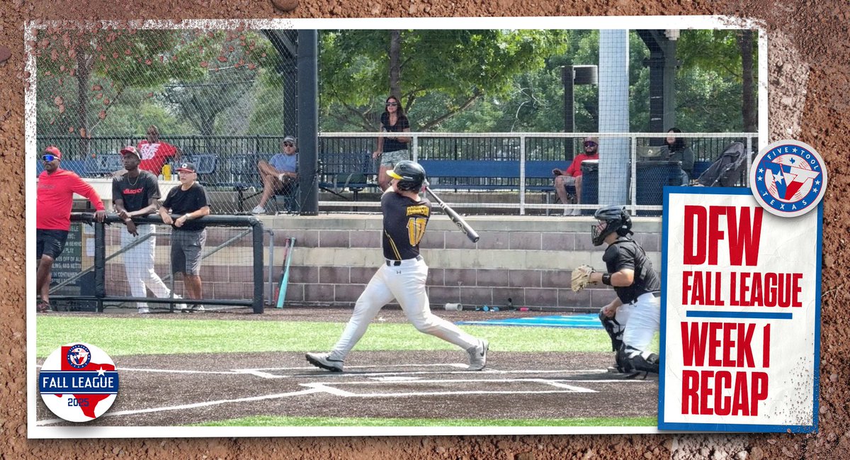 .<a href="/FiveTool/">Five Tool Baseball</a> Texas #DFWFallLeague Week 1 Recap featuring <a href="/MarshallAmick_8/">Marshall Amick</a>, <a href="/HudsonMaclin27/">Hudson Maclin</a>, <a href="/Diego_Tags/">Diego Tagliaferro</a> + more.

READ » fivetool.org/news/2025-five…

#WatchEm