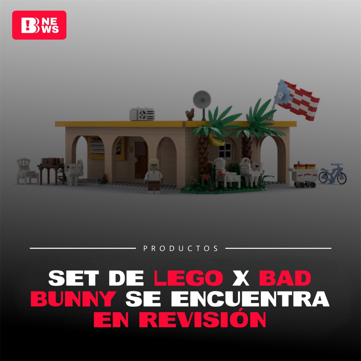 BBPRTV's tweet photo. ¡El set de LEGO “Bad Bunny X PR” se encuentra en revisión oficial por parte del equipo de Lego! 🐸 https://t.co/O4KJ5rw01L