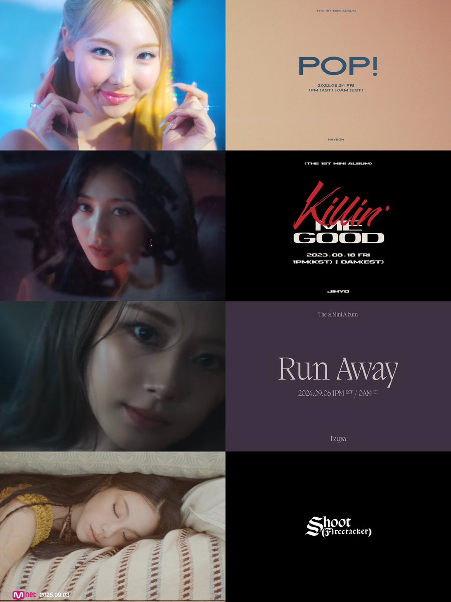ningvinyl's tweet photo. it’s so surreal to think four twice members will have had solo debuts https://t.co/xOIyMHBtLp