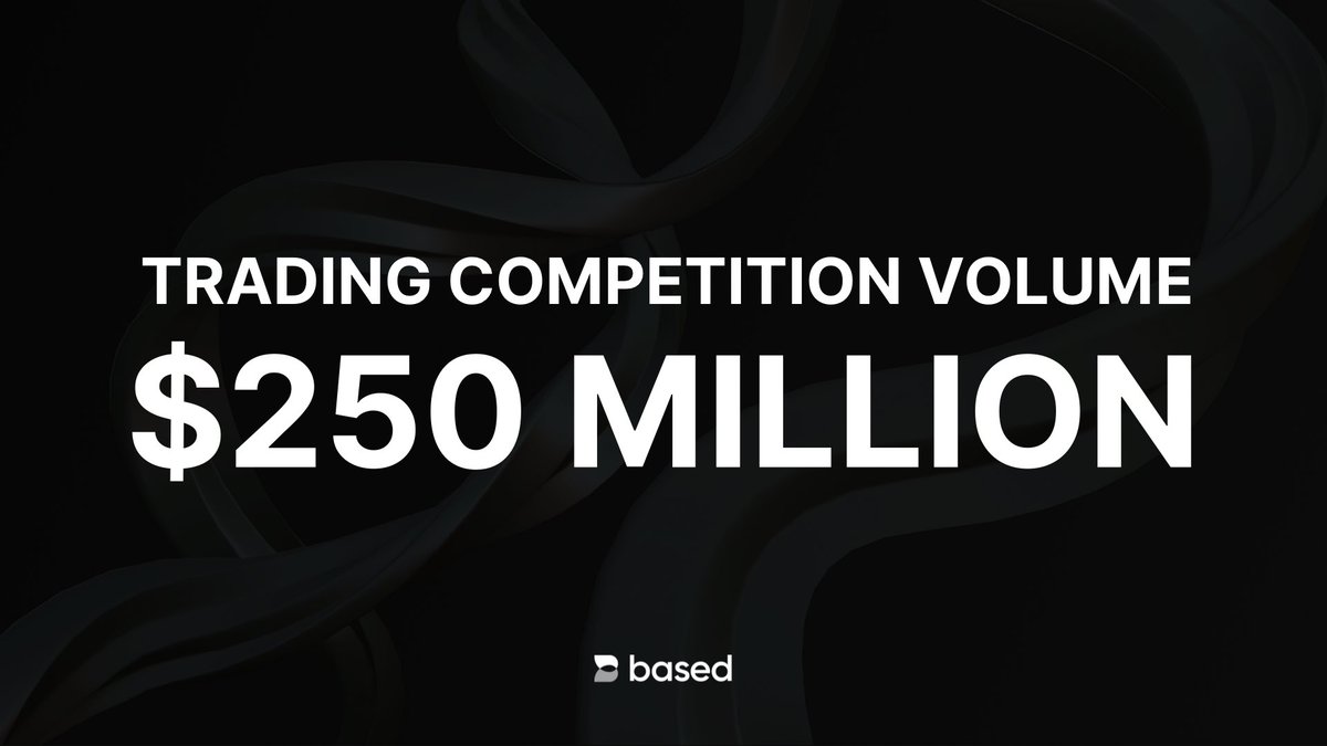 Stats of our first ever Flow Battle, all in just under 3 days:

✅ $250m trading volume
✅ > 1000 participants
✅ $15,000 USD prize pool and increasing

7 more days to go before we crown the #1 Flow Trader for Season 1

Join today (Sign up is free): app.based.one/competitions/5…