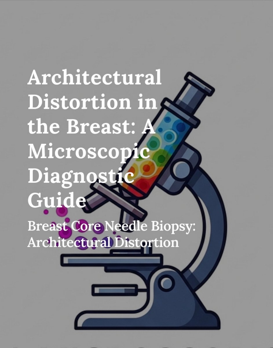The differential for architectural distortion includes Invasive Ductal Carcinoma, often with a desmoplastic reaction, and Radial Scar, which mimics malignancy.

Read More Here:

thepathprincess.substack.com/p/architectura…

🔬 #pathology #pathologist #breastpath #pathtwitter #pathX