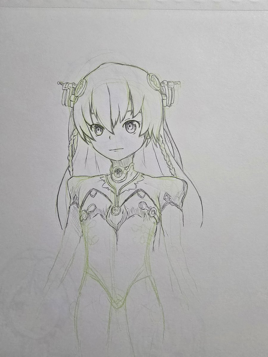 I was cleaning up some old stuff and happened upon a 10+ year old sketch book with an unfinished sketch of Shurelia.

Time sure does fly, I should play through AT1 sometime.