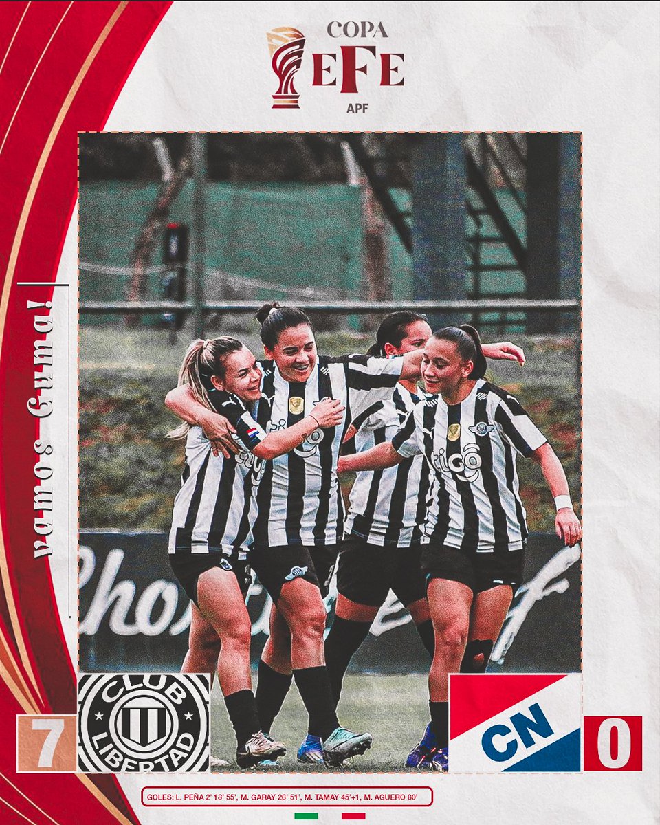 🔥GOLEADA GUMARELA🔥

En la siesta de hoy las Gumarelas apabullaron a las del Trico, goleando7️⃣x0️⃣ en la primera fecha de la Zona A de la Copa EFE 

⚽️🎩 Hat-Trick de Liz Peña (2’ 18’ 55’)
⚡️⚽️ Doblete de M. Garay (26’ 51’)
💥 M. Tamay (45’+1)
🎯 M. Agüero (80’)

#VamosGuma! 🏁🥬