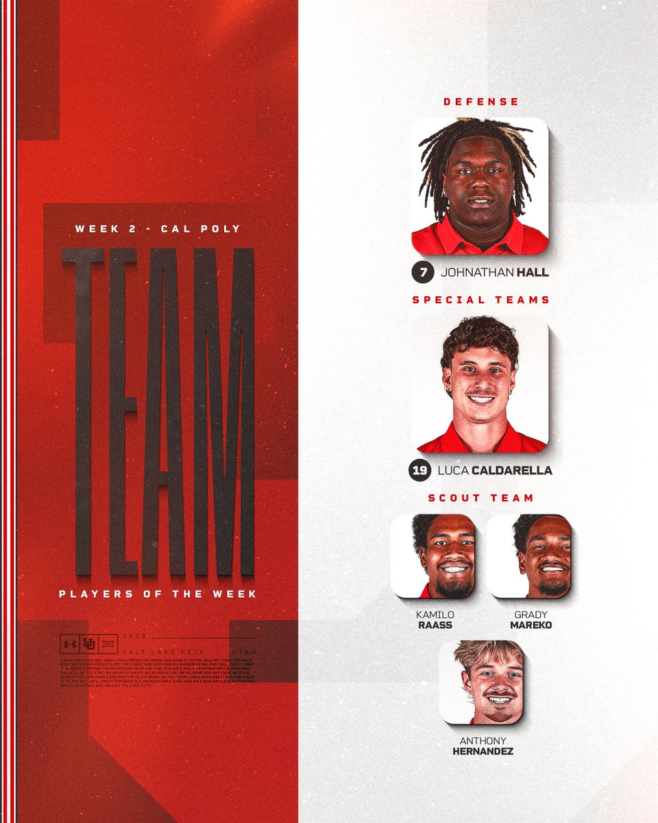 𝐖𝐞𝐞𝐤 2 Players of the Week⭐️

🔴 <a href="/johnathanBhall/">J7🙇🏾‍♂️</a> 
🔴 <a href="/caldarella_luca/">Luca Caldarella</a> 
🔴 <a href="/kamiloraass/">kamiloraass</a> 
🔴 <a href="/GradyMareko1/">Grady Mareko 6’2 220 LB/N</a> 
🔴 <a href="/anthonyhernndzz/">anthonyhernandez</a> 

#GoUtes