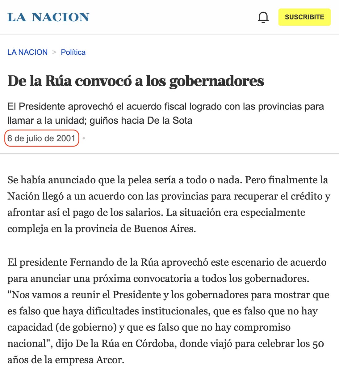 Un detallito adicional, para el que le gustan las efemérides: