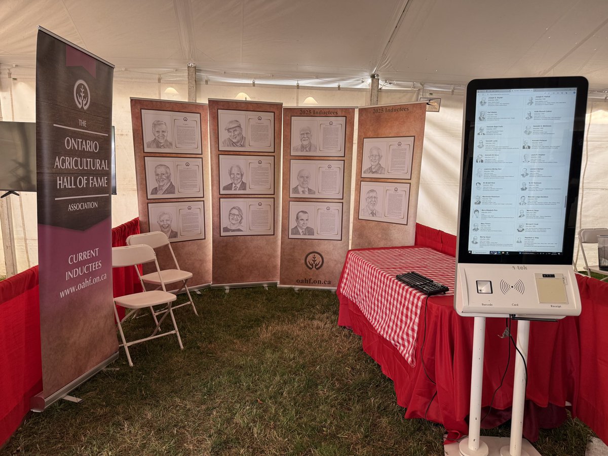 We’re set up in the Rural Pavilion and looking forward to three days of visits at <a href="/outdoorfarmshow/">Canada's Outdoor Farm Show</a> . Come visit our directors and learn more about our inductees.