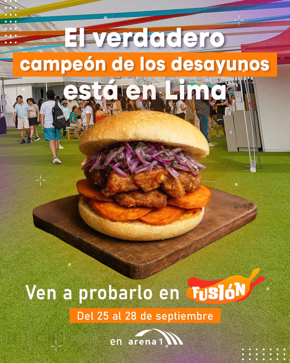 El Mundial de Desayunos de <a href="/IbaiLlanos/">Ibai</a> 
 ya tiene a su campeón: ¡el inigualable pan con chicharrón! 🔥😍🇵🇪
Saboréalo en el Mundo Panguchable de Fusión, junto a muchas más delicias en los diferentes mundos gastronómicos 🍴✨
🗓️ Del 25 al 28 de septiembre en Arena 1