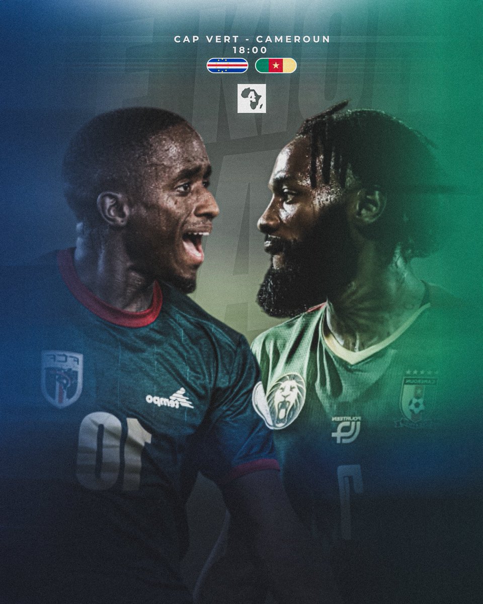 ActuFootAfrique's tweet image. Ça peut 𝗣𝗘𝗧𝗘𝗥 ce soir à Praia. 🇨🇻🇨🇲🤯