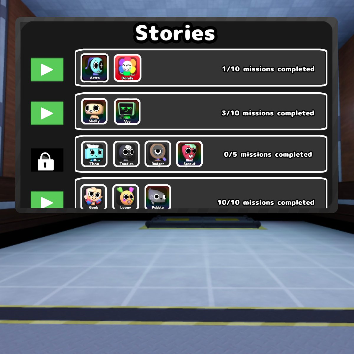 Let me cook🥹 more stories for lore and special interactions with toons

Complete missions to unlock these stories and receive a reward (idk what)