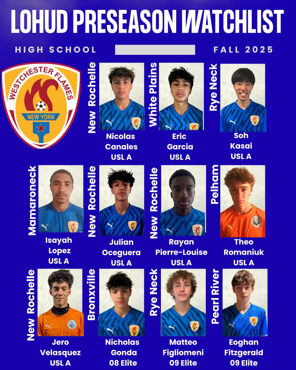 Westchester Flames (@wflamesusl) on Twitter photo Congratulations to our club players that made the LoHud Preseason Watchlist. We wish you and all of our club players a successful high school season! See you in November! #wflames <a href="/lohudsports/">lohud sports</a> Congratulations to our club players that made the LoHud Preseason Watchlist. We wish you and all of our club players a successful high school season! See you in November! #wflames <a href="/lohudsports/">lohud sports</a>