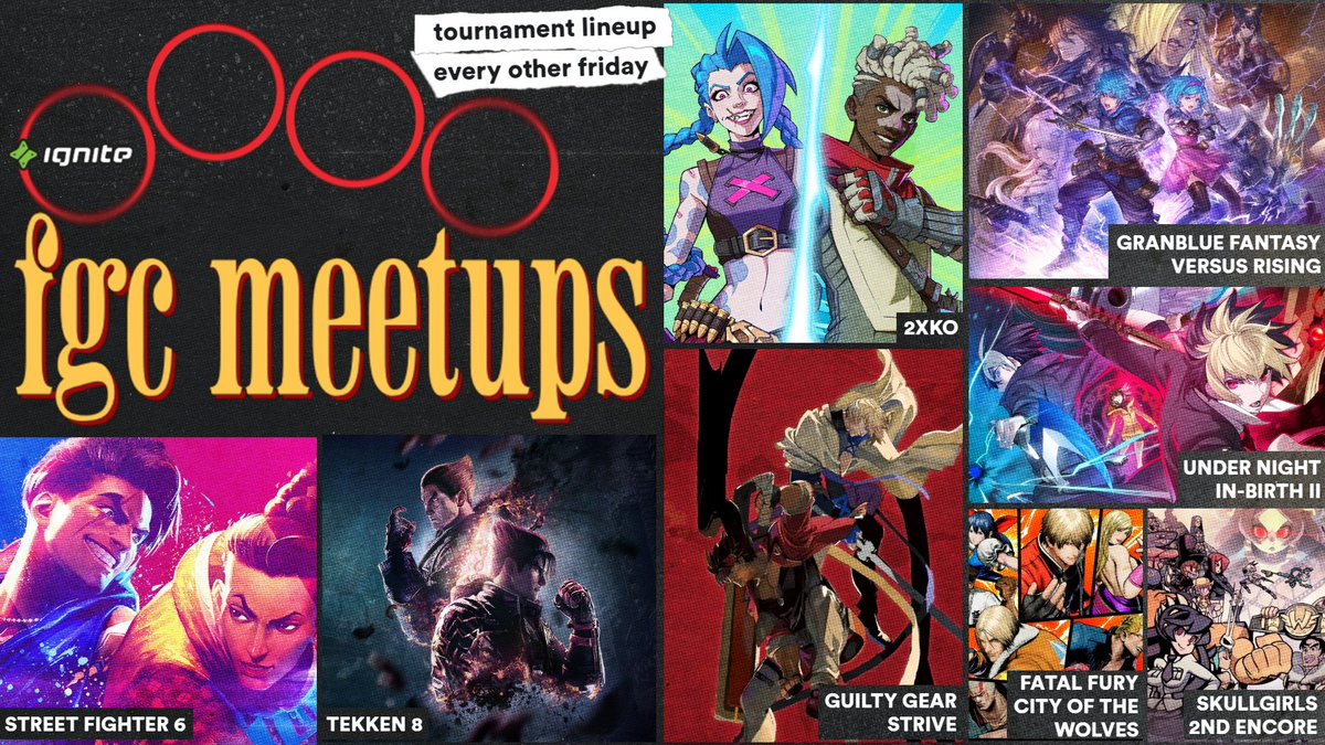 FGC Meetups (@fgcmeetups) on Twitter photo <a href="/2XKOIntel/">2XKO INTEL</a> 2XKO Mixed Format Brackets enter our regular tournament lineup starting September 19th!
Catch us every other Friday at <a href="/ignitegaming/">Ignite Arcade</a>, and sign up at fgcmeetups.com <a href="/2XKOIntel/">2XKO INTEL</a> 2XKO Mixed Format Brackets enter our regular tournament lineup starting September 19th!
Catch us every other Friday at <a href="/ignitegaming/">Ignite Arcade</a>, and sign up at fgcmeetups.com