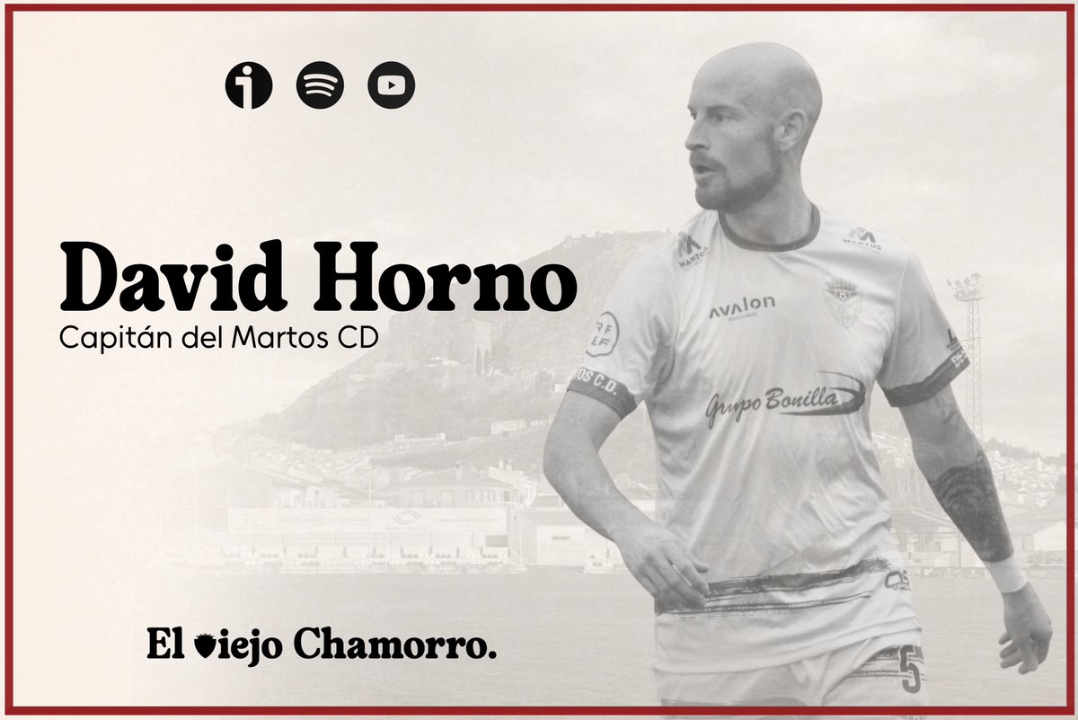 Recibimos por primera vez en #ElviejoChamorro a uno de los futbolistas de la plantilla: nuestro capitán.

Comentamos con David Horno cómo afronta la temporada, su trayectoria, anécdotas de su carrera y aspectos personales de la vida de un jugador de fútbol modesto.