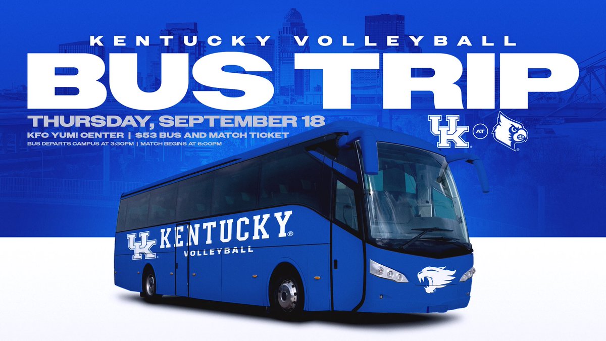 ‼️UKVB FAN BUS TO LOUISVILLE‼️

Sign up: am.ticketmaster.com/uky/buy/2025VB…