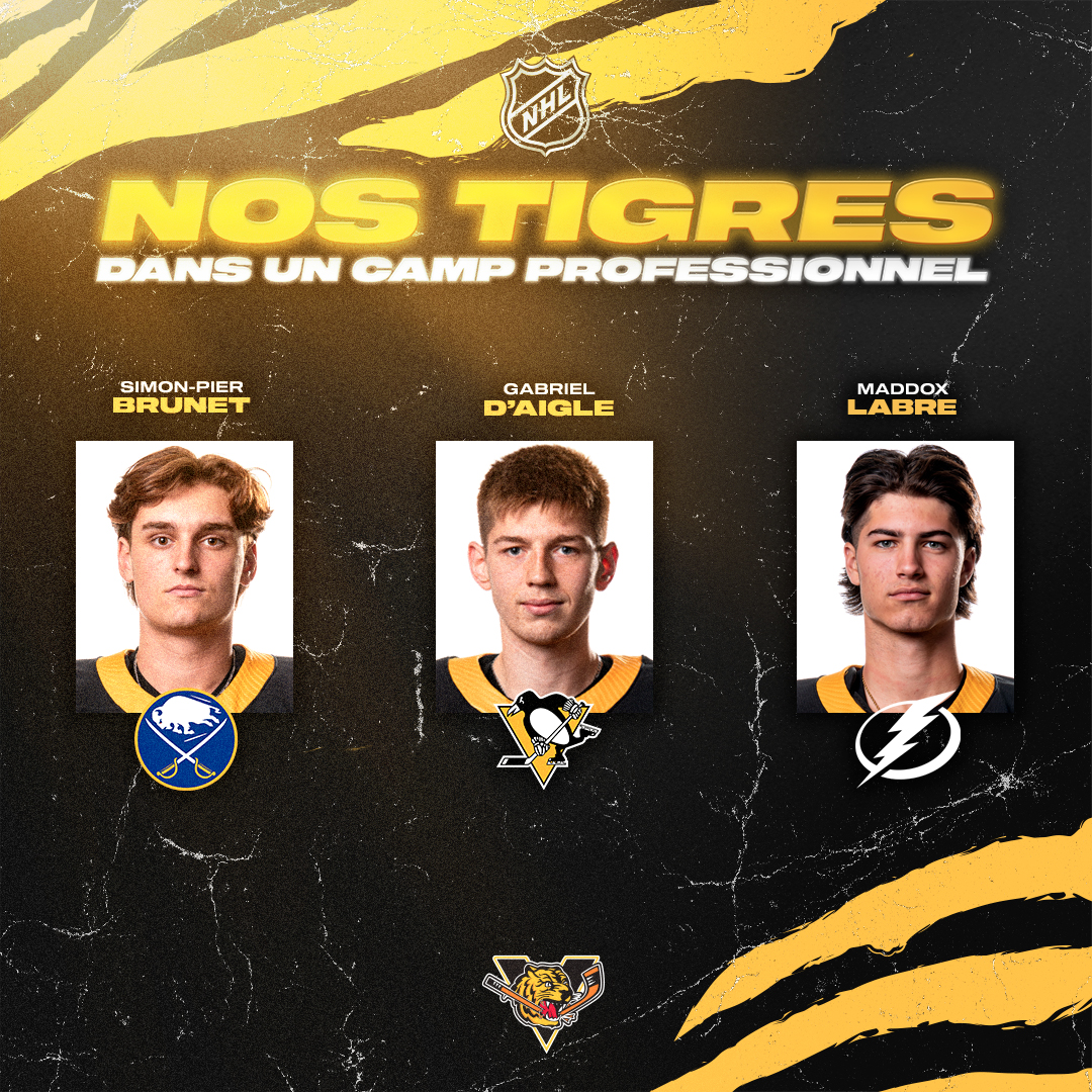 TigresVicto's tweet image. Bonne chance à nos trois Tigres qui prendront part à un camp des recrues de la @NHL au cours des prochains jours ! 🙌

#GoTigresGo
