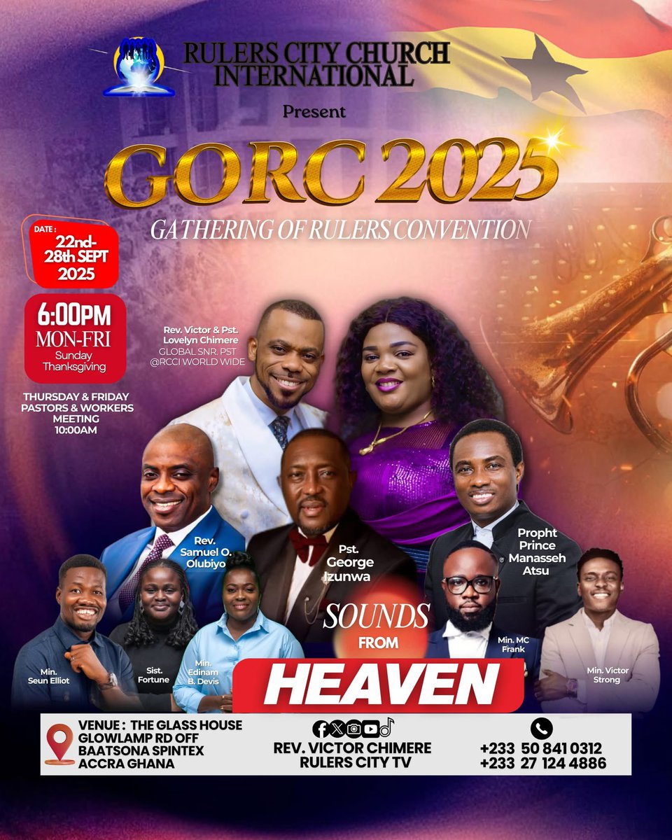 RulersCityIntl's tweet image. Have you gotten your #gorc2025 mantle ( T-shirt ) get yours now! As you wear it and move around double favor follows you in Jesus name.
#revvictorchimere 
#countdown