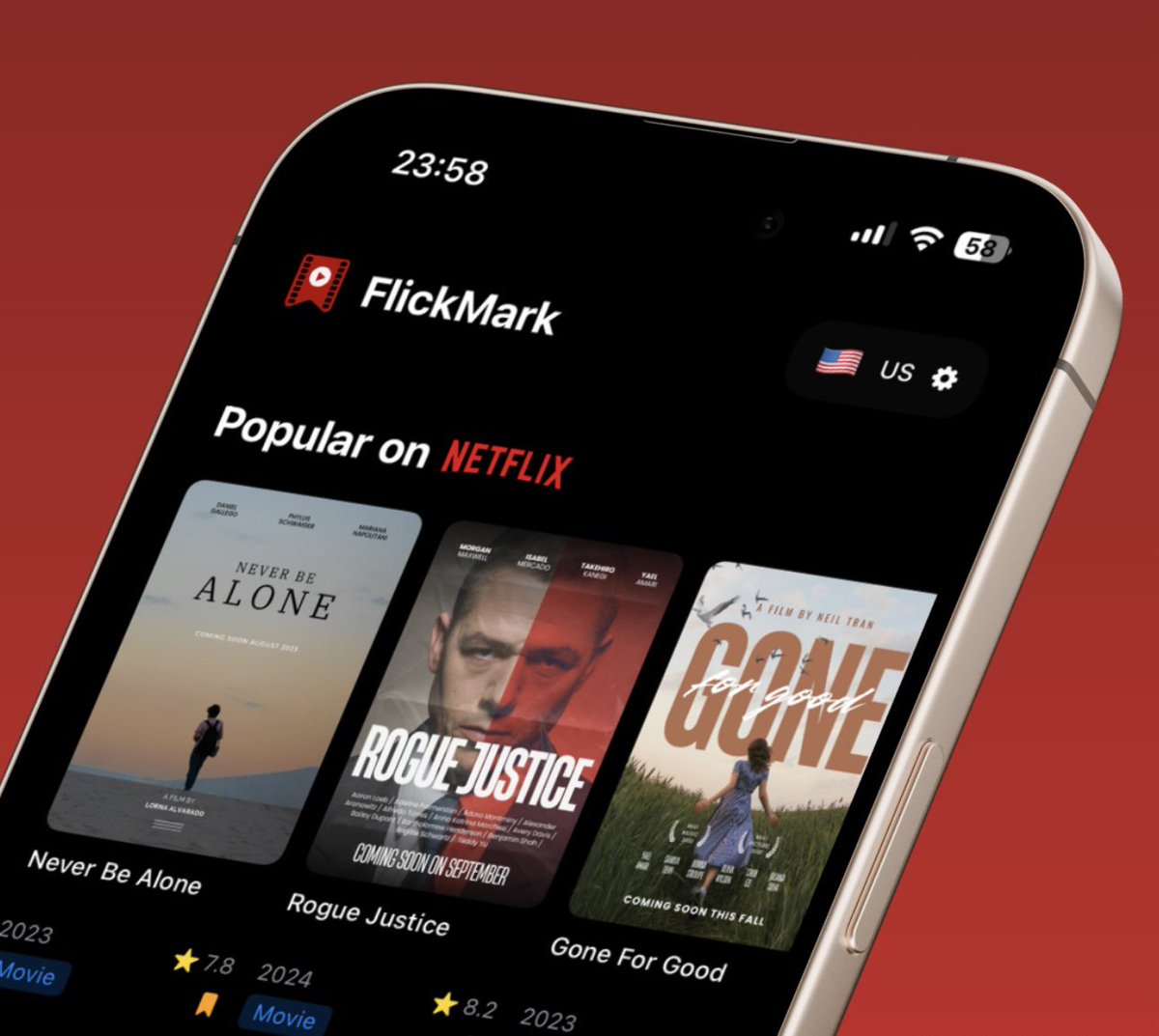 I just realised that I didn’t give a proper introduction for my latest app.

It’s called FlickMark.
 
It helps you identify any movie scenes and tells you where to watch them. 
👇