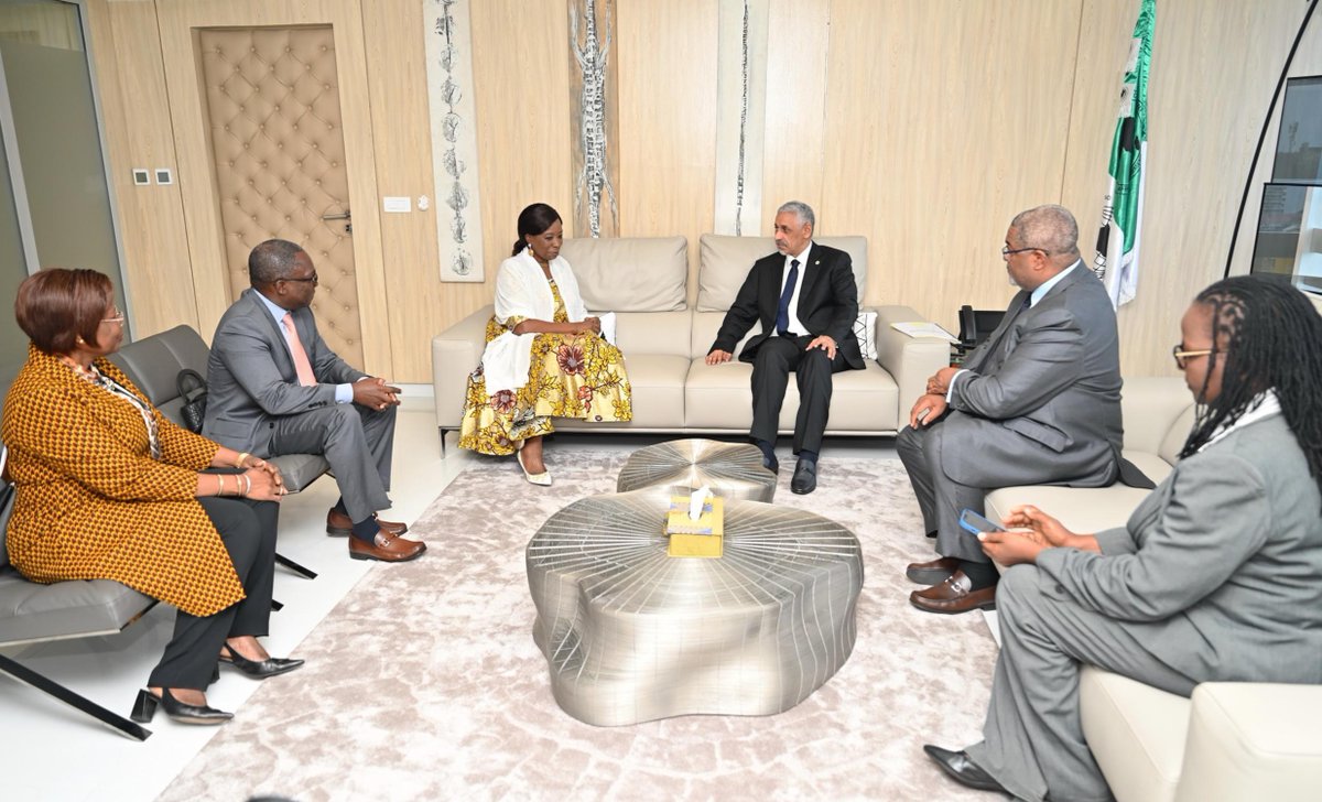 The <a href="/AfDB_Group/">African Development Bank Group</a> President Sidi Ould Tah on Monday met with <a href="/UNFPA/">UNFPA</a> Executive Director, <a href="/dienekeita/">Diene Keita</a> who made the first official visit to the Bank since her appointment in August 2025.