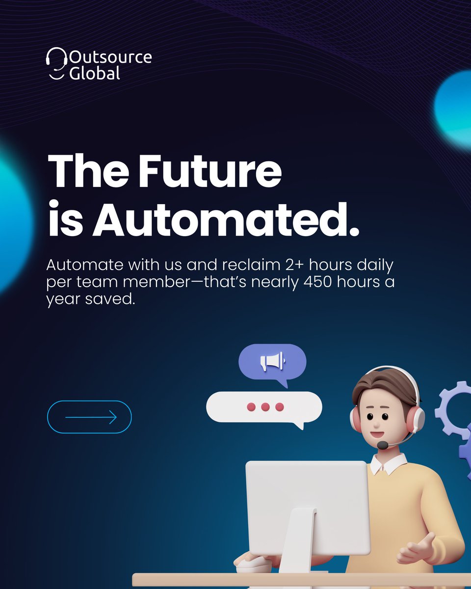 OutSourceGbl's tweet photo. At Outsource Global, we’re reshaping BPO with AI and data-driven solutions. By automating repetitive tasks, we empower teams to focus on growth, innovation, and impact. Scalable. Smart. Future-ready. 
Ready to innovate your operations? Contact us to learn more. 

#OutsourceGlobal https://t.co/LHWZhbQgLN
