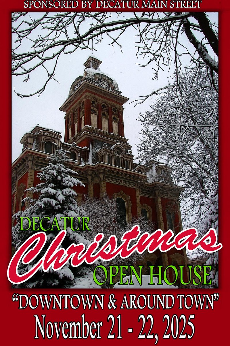 DecaturMain's tweet image. Mark your calendars! Decatur Main Street’s Annual Downtown &amp;amp; Around Town Christmas Open House is happening November 21 &amp;amp; 22. Come kick off the holiday season with us!