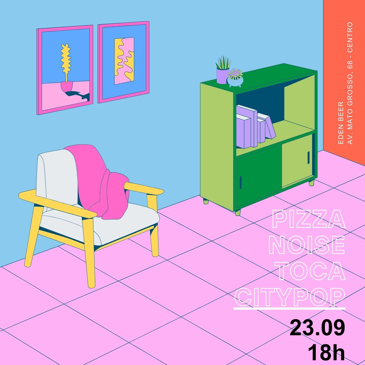 joanberunau's tweet photo. oi amigos vcs gostam de citypop? então, vai te um set especial citypop do pizza noise, dia 23 de setembro, lá na eden https://t.co/4Q6FhcYUDs
