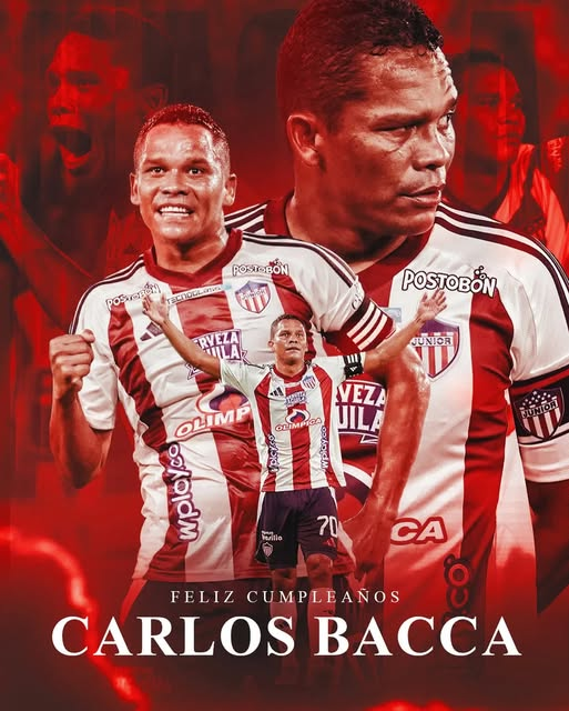 #CUMPLETIBURON
Carlos Bacca, ídolo de Junior, cumple hoy 39 años. El artillero de Puerto Colombia, que actualmente se recupera de una lesión, ha sido campeón 3 veces con el 'tiburón' (2010-I , 2011-II y 2023-II) y es el segundo máximo artillero de la institución barranquillera.