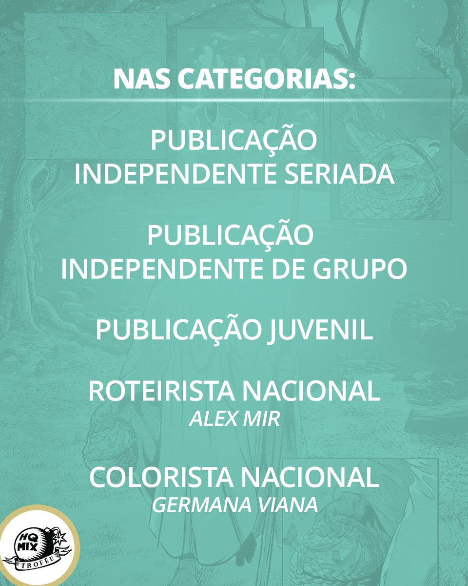 Alex Mir (@alex_mir) on Twitter photo Saiu a lista dos finalistas do 37° <a href="/trofeuhqmix/">Troféu HQMIX</a> e Orixás - Griô tem 5 indicações! Esta edição conta com Luiza Lemos, <a href="/robycirne1/">SOMBRAS DO RECIFE -Roberta Cirne MESA E13 CCXP 24!</a> <a href="/Talessak/">Talessak</a> Germana Viana, Bruno Brunelli, <a href="/AndreVazzios/">andrevazzios</a> e <a href="/alex_mir/">Alex Mir</a>. Agora acontece a votação do júri nacional, que vai de 10 a 25/09/25. Vamos torcer? Saiu a lista dos finalistas do 37° <a href="/trofeuhqmix/">Troféu HQMIX</a> e Orixás - Griô tem 5 indicações! Esta edição conta com Luiza Lemos, <a href="/robycirne1/">SOMBRAS DO RECIFE -Roberta Cirne MESA E13 CCXP 24!</a> <a href="/Talessak/">Talessak</a> Germana Viana, Bruno Brunelli, <a href="/AndreVazzios/">andrevazzios</a> e <a href="/alex_mir/">Alex Mir</a>. Agora acontece a votação do júri nacional, que vai de 10 a 25/09/25. Vamos torcer?