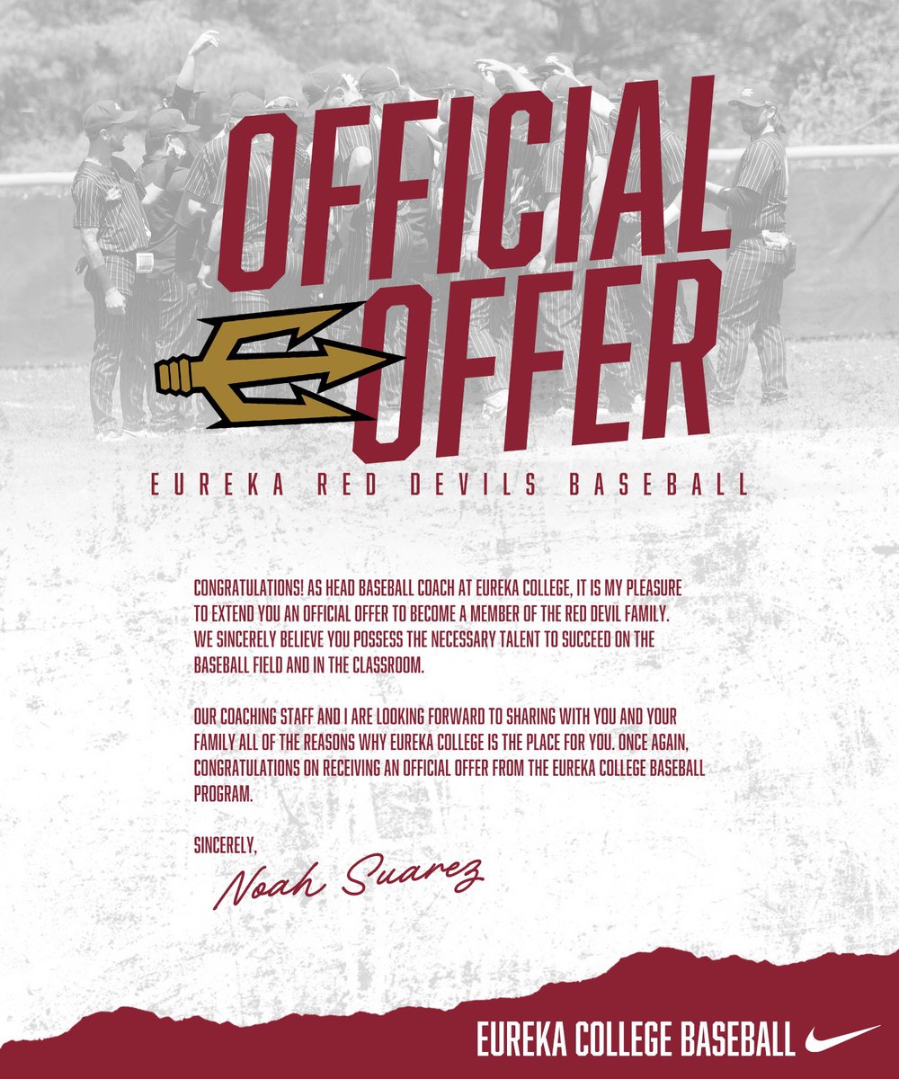 HoldenPrice23's tweet photo. Thank you Coach @nsuarez48 and Coach @BredesonRyan for the opportunity to further my academic and athletic career at Eureka College. 
@Athletics_SISD @VendettaBsbllTx https://t.co/oSlwObsi4D