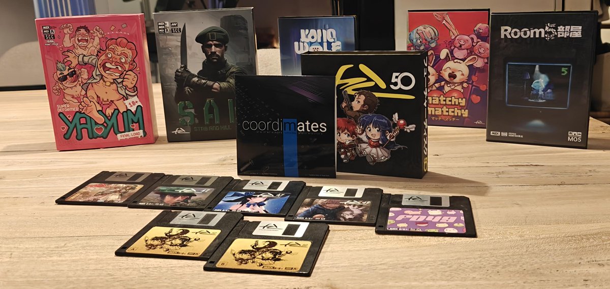 Between 2022-2025 these productions were released Thanks to A LOT of people!  We are signing off and want to thank you all for sticking with us. Last fd50s can be obtained <a href="/MSXGOTO40/">MSX2GOTO40</a> . And grab a #Room5 while you are there! Thanks! #msx #msx2 🫡