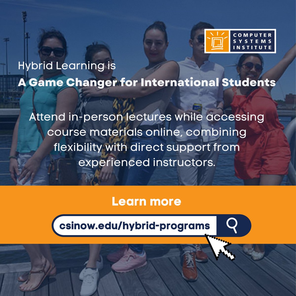 CSInowEDU's tweet image. Best of both worlds  — CSI’s hybrid programs let students balance in-person learning with online flexibility, making education work for their schedule. #HybridLearning