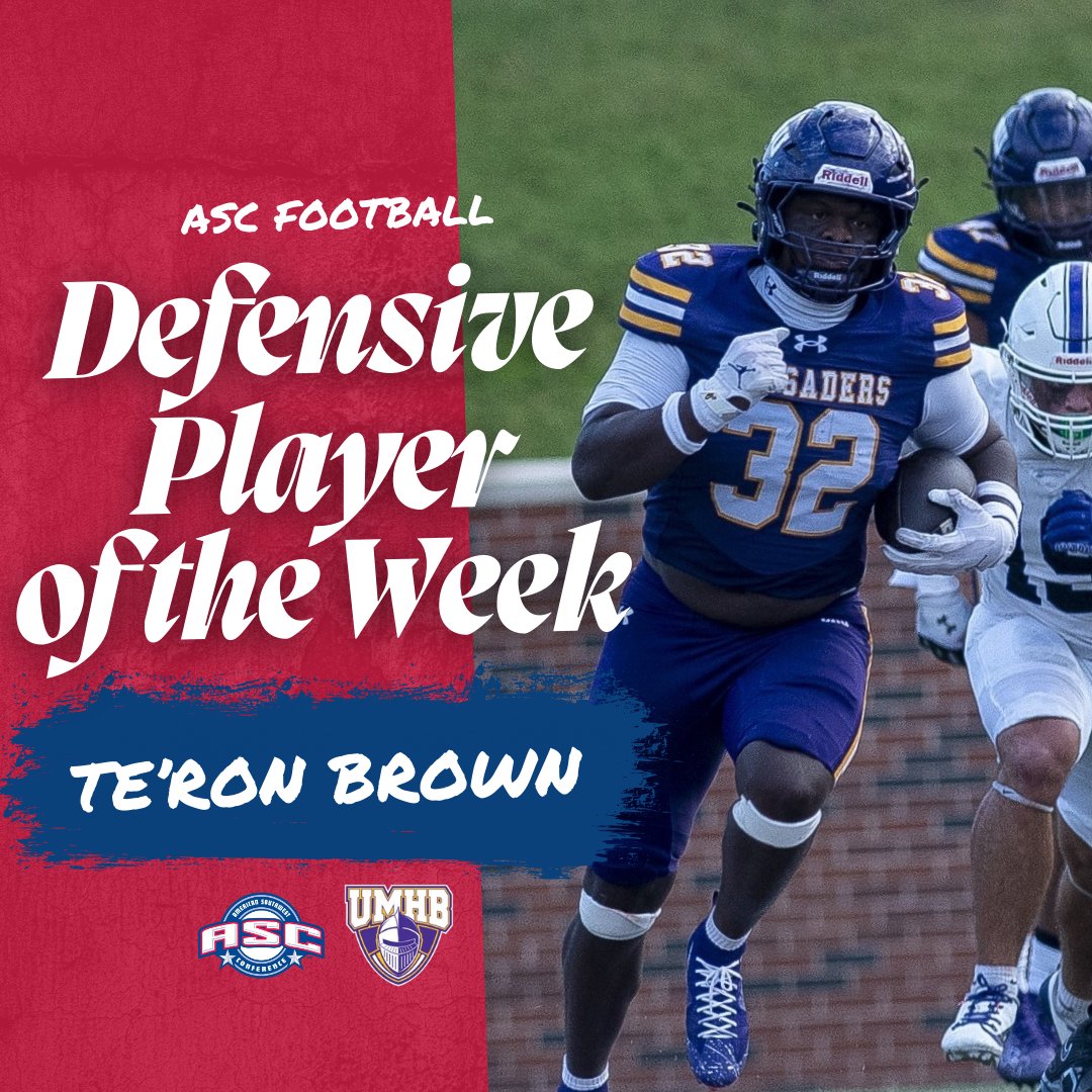 American Southwest (@asc_sports) on Twitter photo ASC Football Defensive Player of the Week - Te'Ron Brown
ascsports.org/news/2025/9/8/…
#ascsports #ascfb #d3fb | <a href="/CruSports/">UMHB Crusaders</a> ASC Football Defensive Player of the Week - Te'Ron Brown
ascsports.org/news/2025/9/8/…
#ascsports #ascfb #d3fb | <a href="/CruSports/">UMHB Crusaders</a>