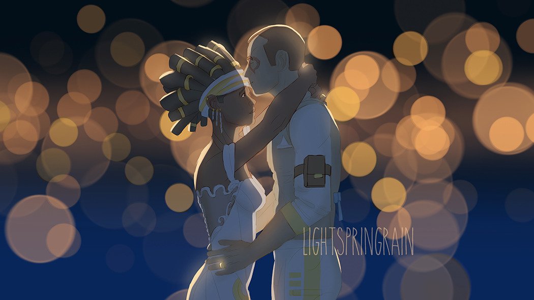 LiteSpringRain's tweet image. Tech's and Phee's wedding night. 

Sigh, I love wholesomeness. Panel for my fanfiction: Return From Darkness. 
#TheBadBatch
