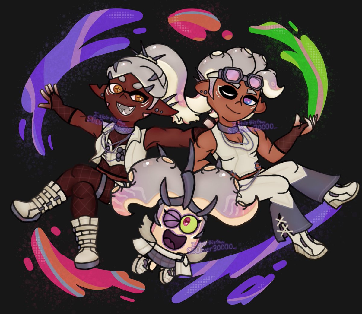 SBL0ver30000_'s tweet photo. It’s been a year since Grand Festival, and Out the Water is BACK for #TimeTribeCollab, still repping Team Present!
“In a present where I face new trials everyday, I want to stay in the moment and tackle them with the people I love!”
#SplatoonOC #SplatoonOutTheWater https://t.co/IL67VhejsM
